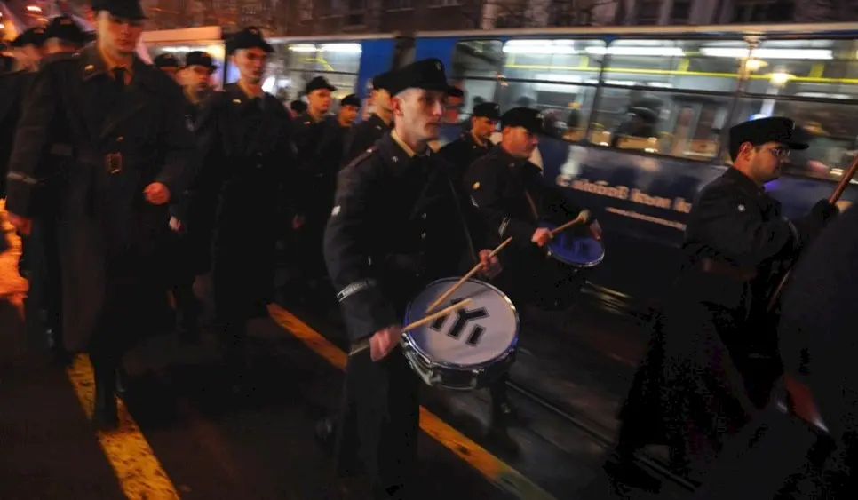 Marš nacionalističkih grupa u Sofiji, Bugarska. Foto: VASSIL DONEV
