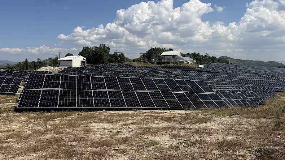 Solarna elektrana u blizini Nikšića. Foto: BIRN
