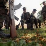 Pripadnici Vojske Republike Srpske na ratištu u istočnoj Bosni. Foto: EPA-EFE/ZELJKO SINOBAD