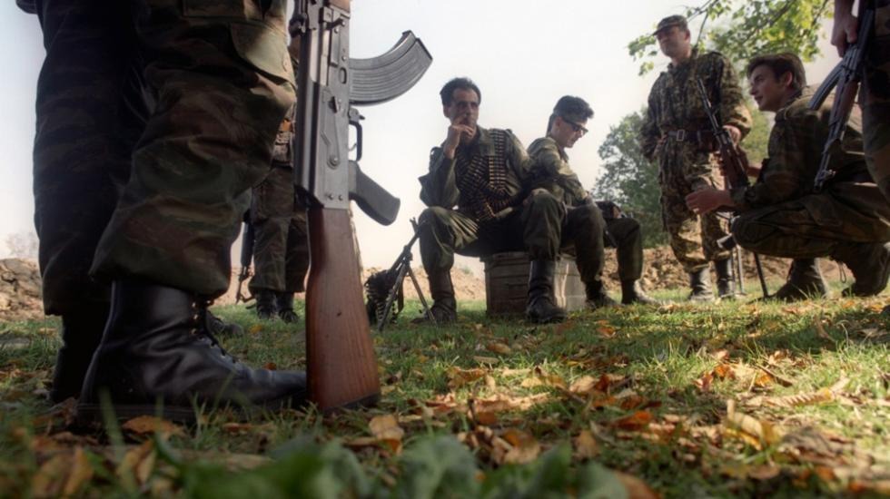 Pripadnici Vojske Republike Srpske na ratištu u istočnoj Bosni. Foto: EPA-EFE/ZELJKO SINOBAD