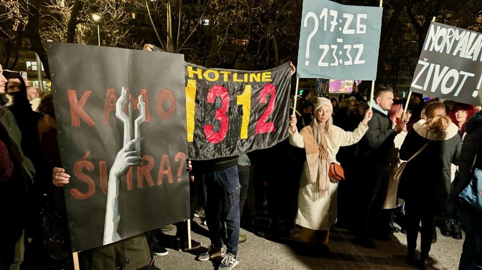 Sa protesta u Podgorici. Foto: BIRN
