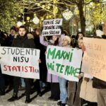 Sa protesta građana ispred zgrade Skupštine Crne Gore. Foto: BIRN