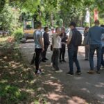 Mještani Beogradske ulice blokirali radove u centru Podgorice. Foto: BIRN/Ivan Ivanović