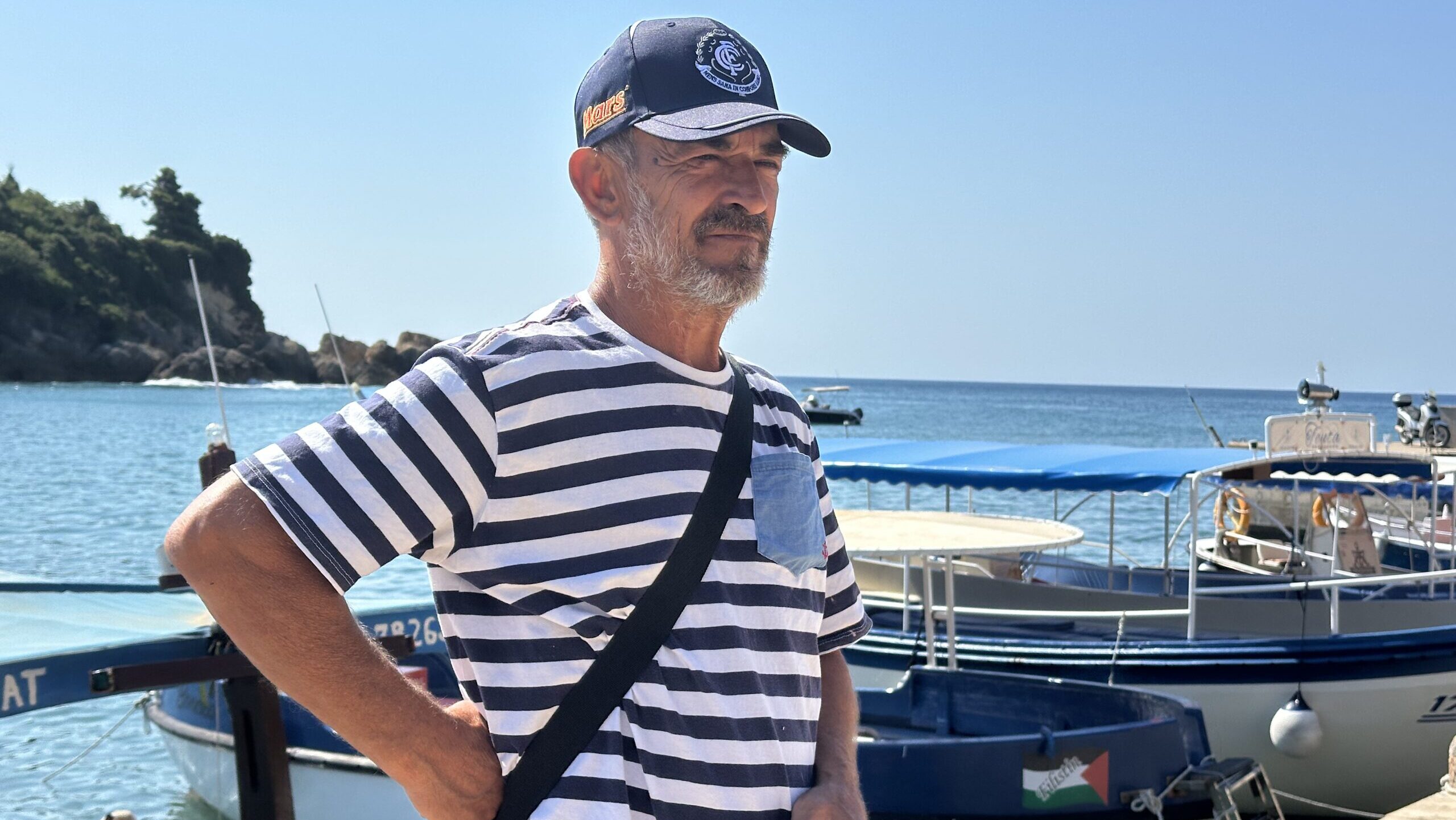 Vlasnik turističke barke iz Ulcinja, Bećir Idrizaga. Foto: BIRN/Jovana Damjanović