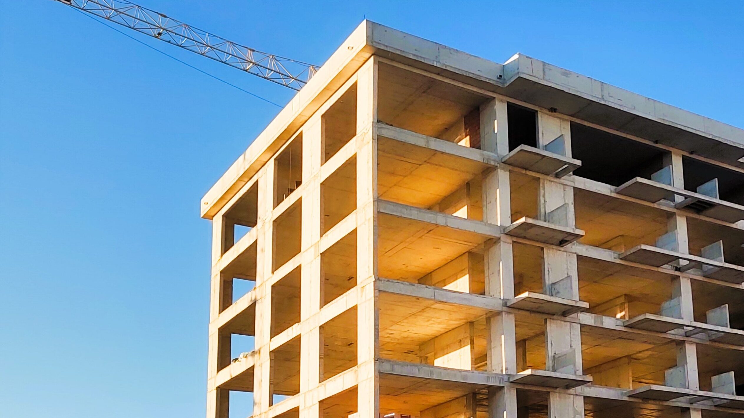 Gradilište nove stambene zgrade u Podgorici. Foto: BIRN/Jovan Radulović