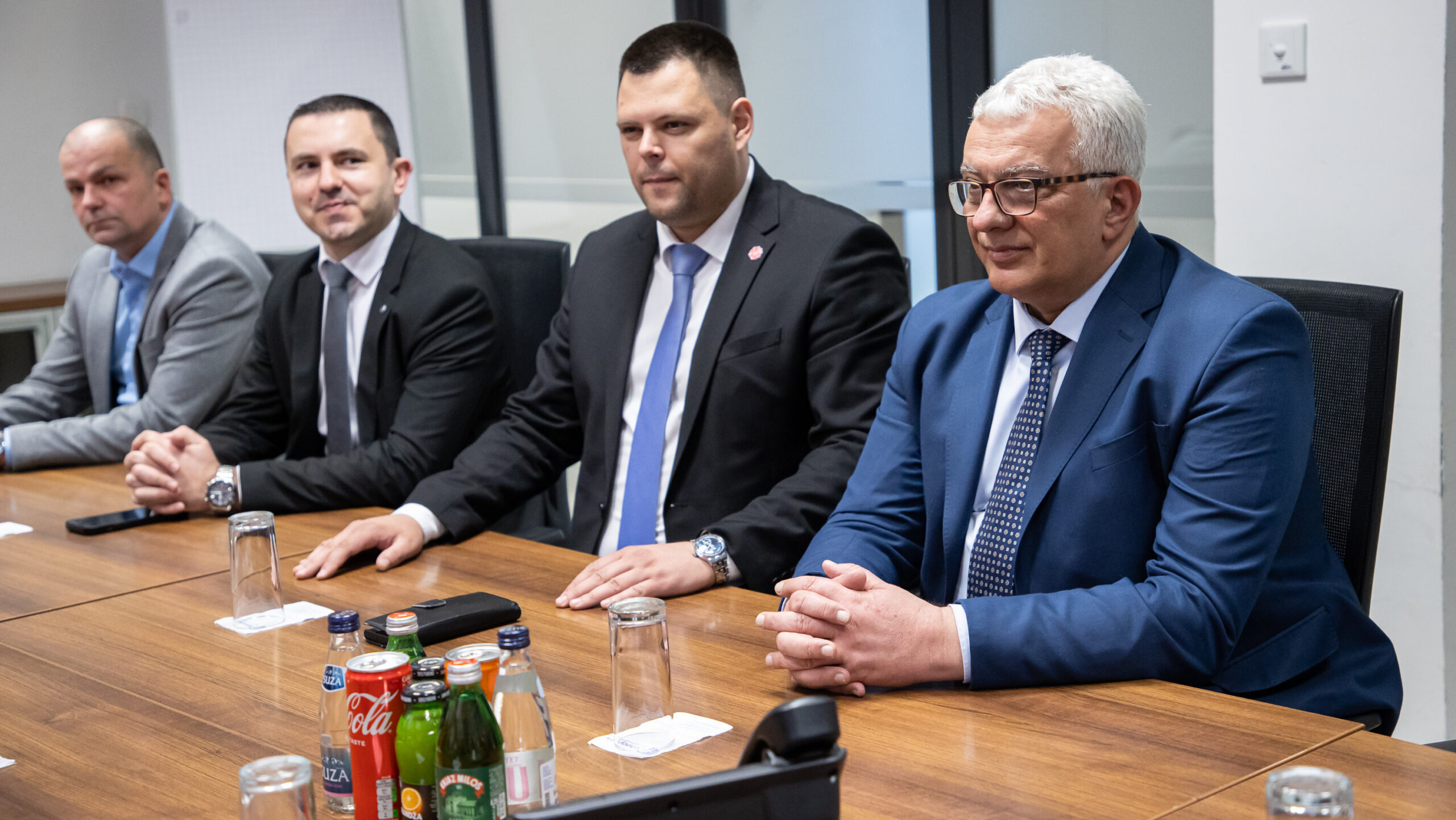 Mandić i Kovačević tokom posjete Nikšiću. Foto: Skupština Crne Gore