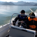 Pripadnici Službe zaštite tokom kontrole na Skadarskom jezeru. Foto: BIRN/Jovan Radulović