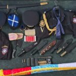 Dio oružja i uniformi zaplijenjenih u akciji „Lugansk“. Foto: Uprava policije