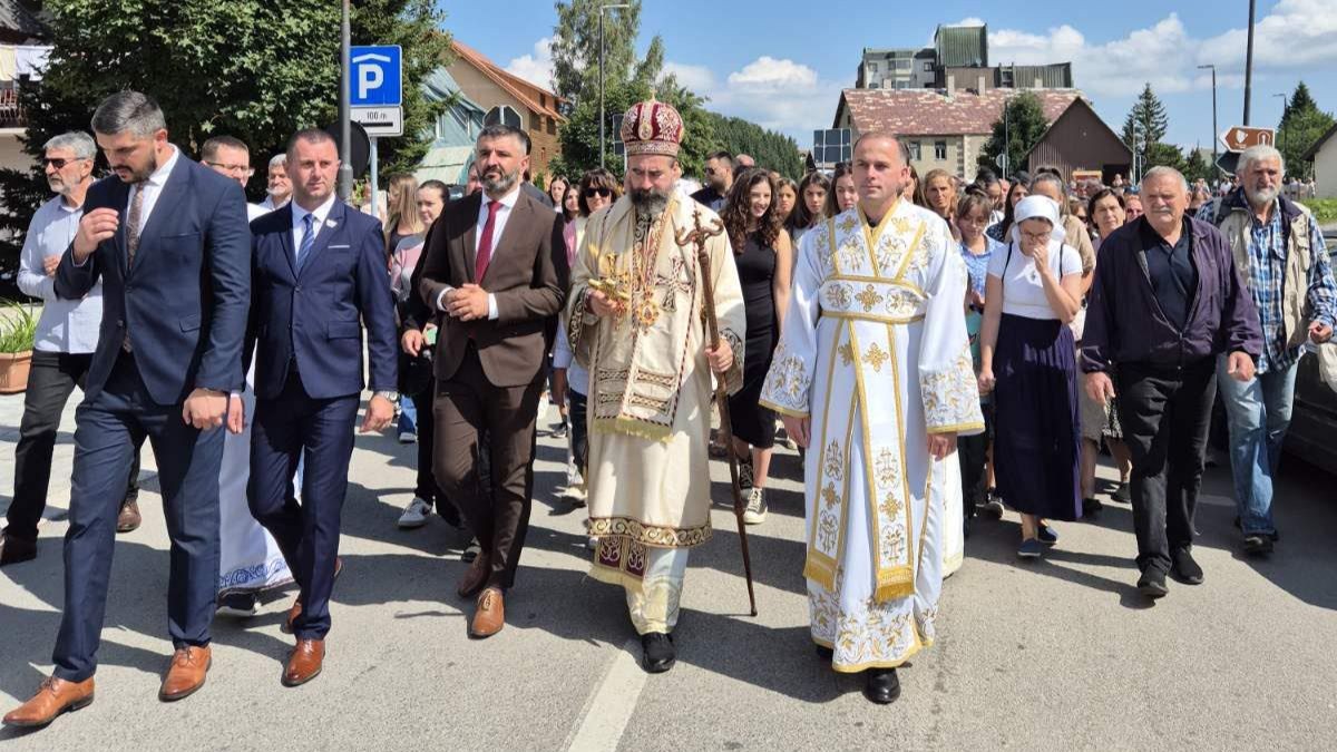 Predsjednik Opštine Žabljak, Radoš Žugić, tokom proslave krsne slave grada. Foto: Srpska pravoslavna crkva